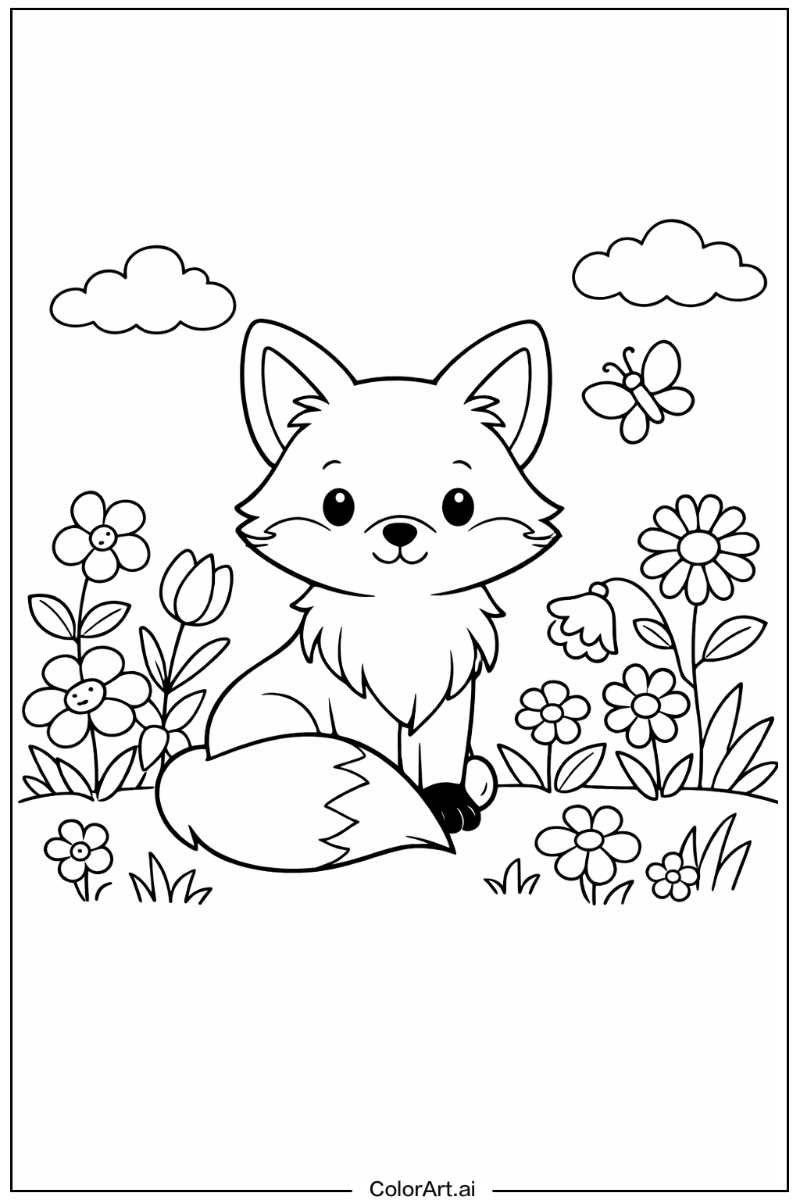 Fox in a Garden 4