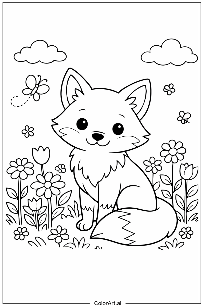 Fox in a Garden 5
