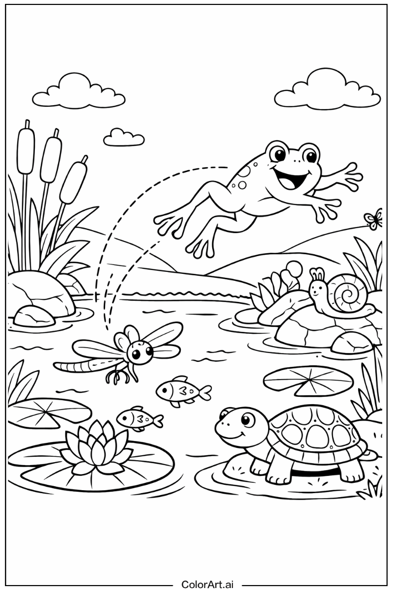 Frog with Jump Theme