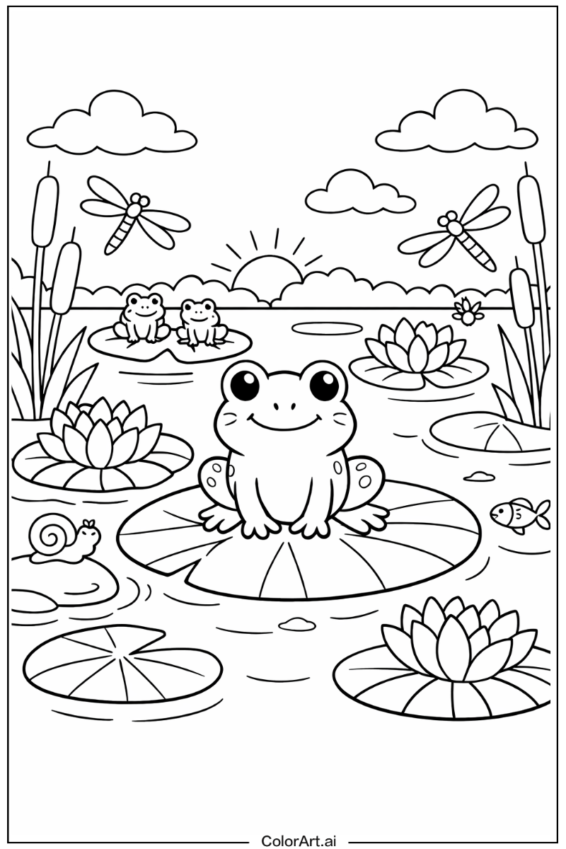 Frog with Lily pad Theme 2
