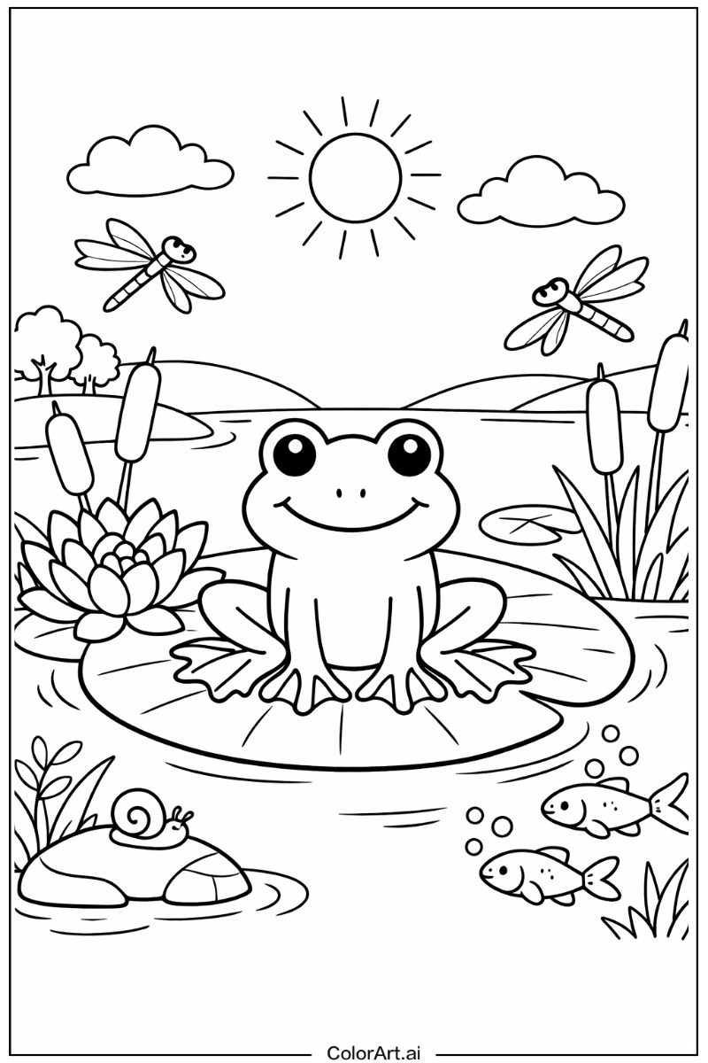 Webbed feet Frog Scene 2
