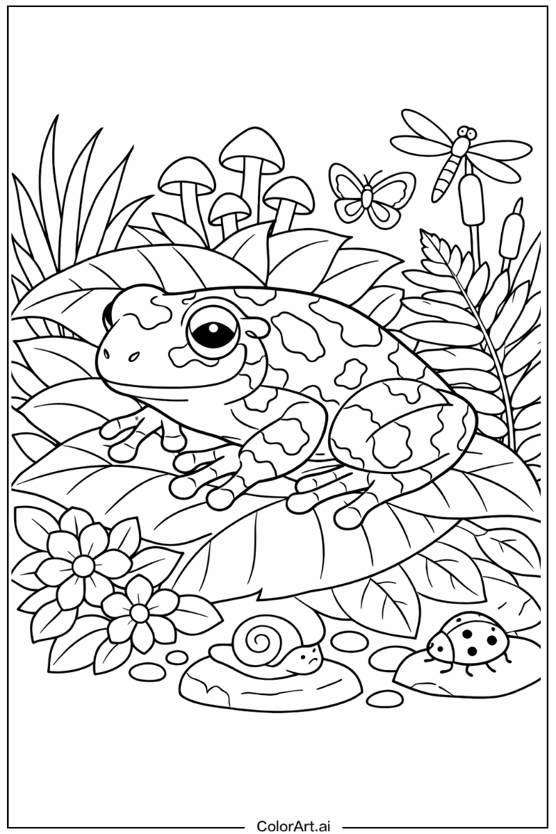 Frog with Camouflage Theme 2