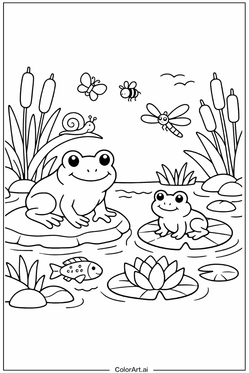 Amphibian Frog Scene