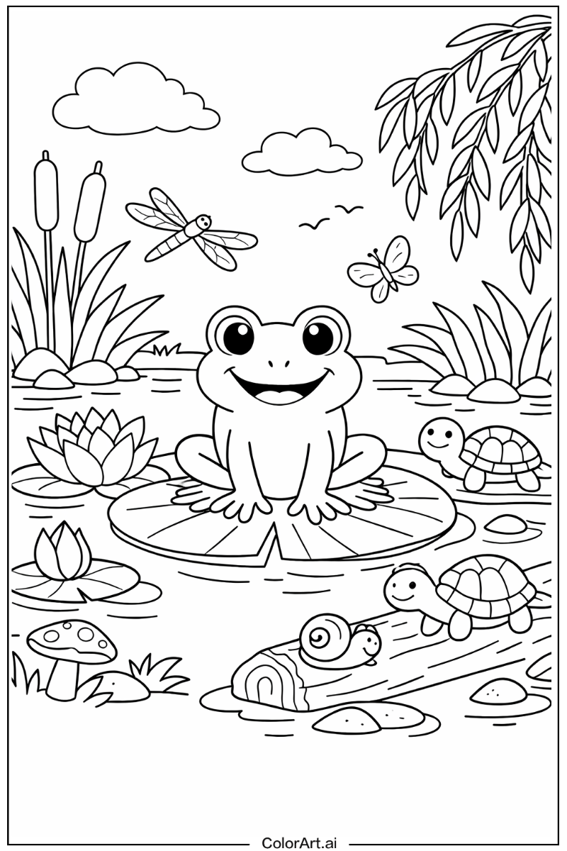 Swamp Frog Scene