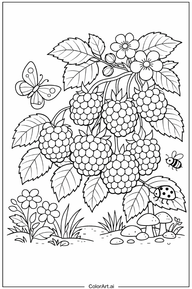 Blackberry Fruit Scene