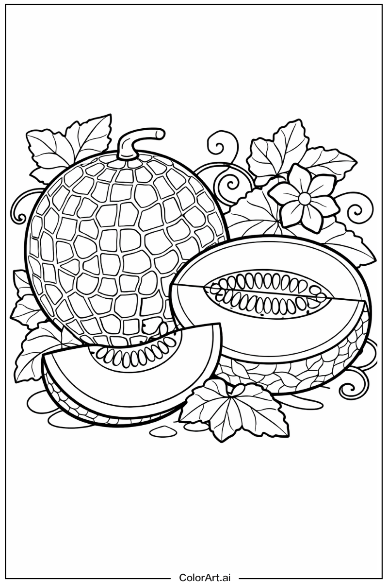 Cantaloupe Fruit Scene