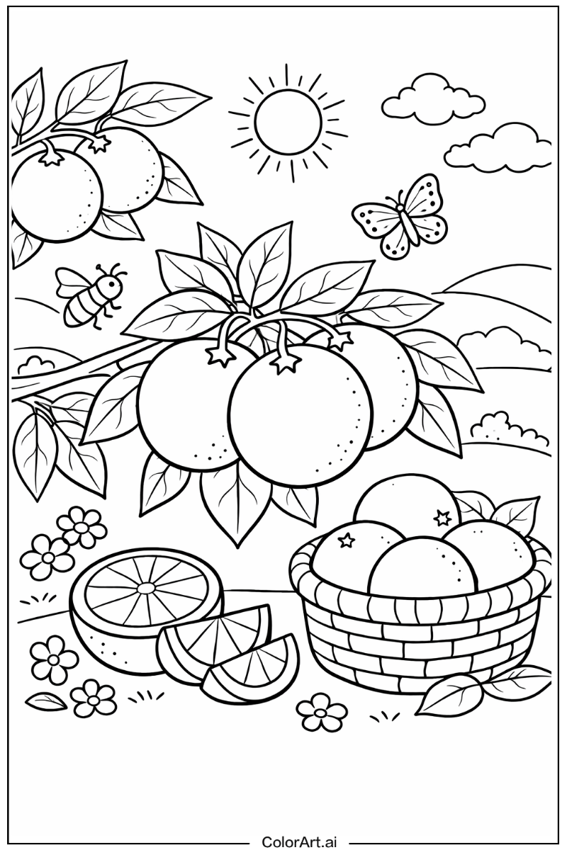 Orange Fruit Design 2