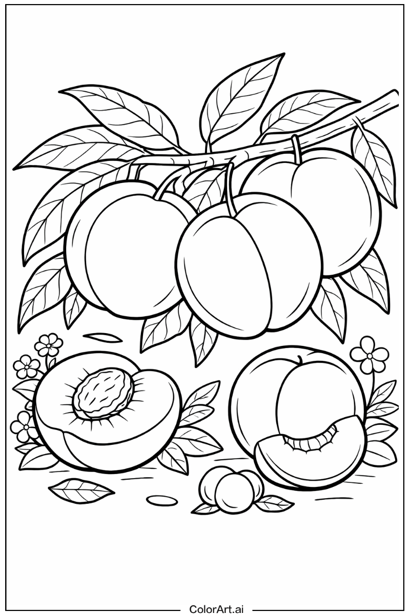 Peach Fruit Design 2