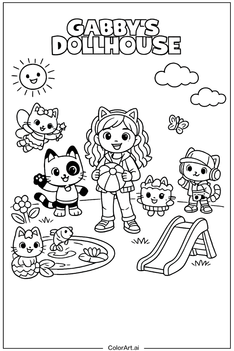 gabby's dollhouse Playing Outside 2