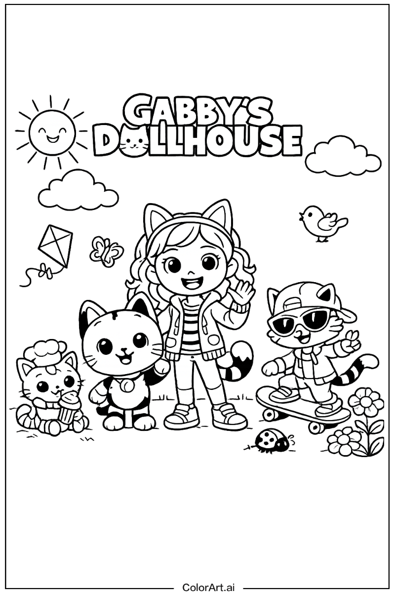 gabby's dollhouse Playing Outside 1