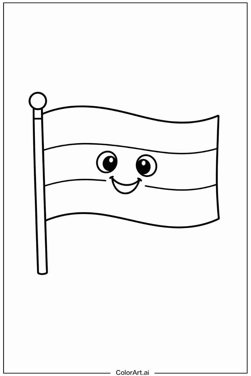 Smiling gabon flag 3