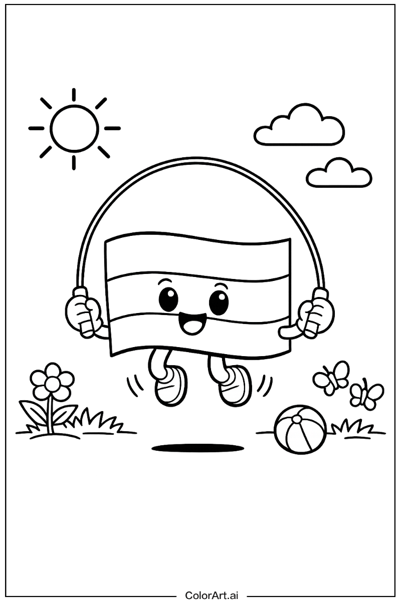 gabon flag Playing Outside 1