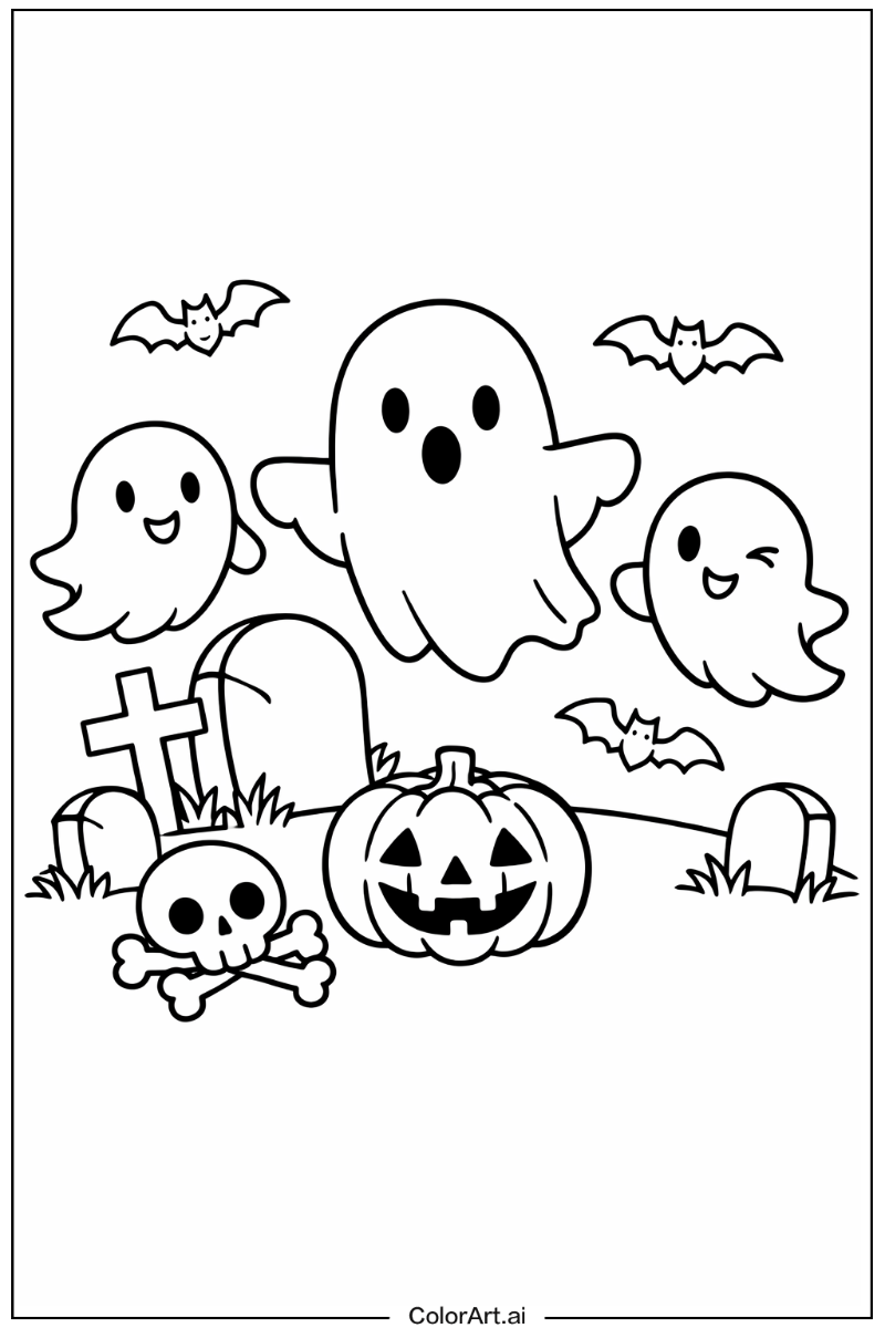 Ghost with Ghost outline Theme