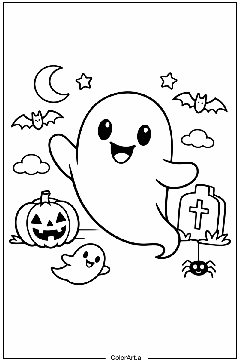 Ghost mascot Ghost Scene