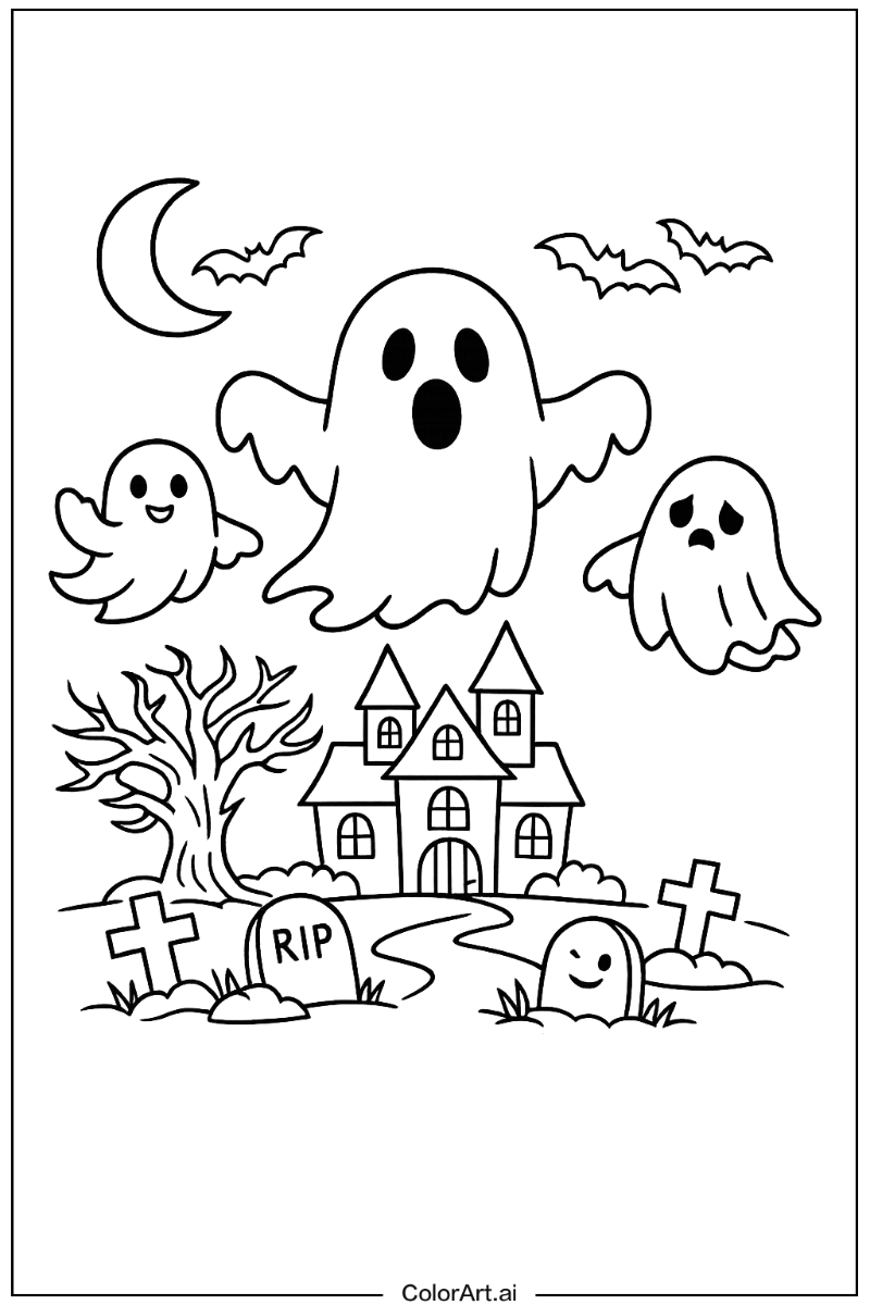 Ghost with Spooky ghost Theme 2