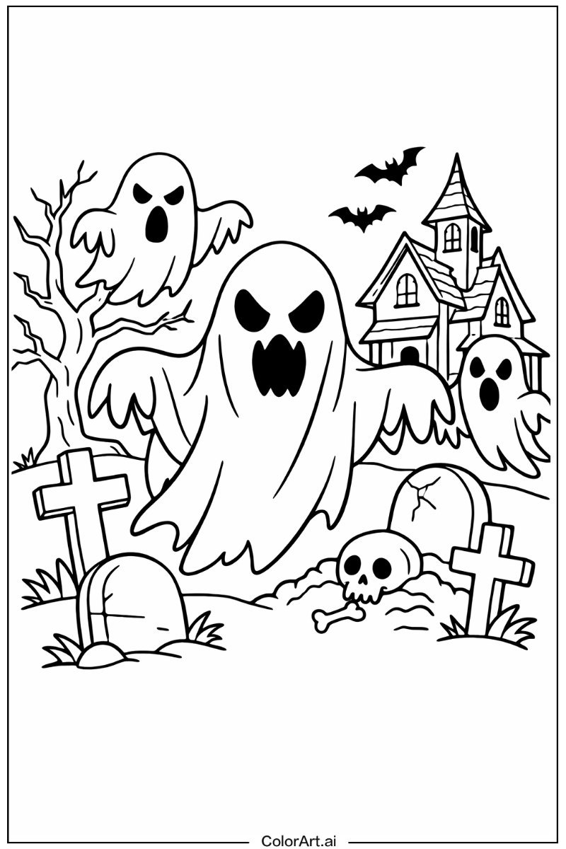 Scary ghost Ghost Design 2