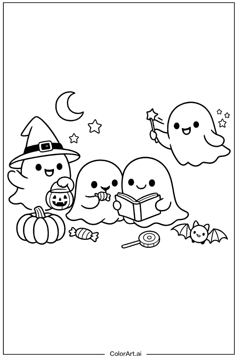 Ghost with Cute ghost Theme 2