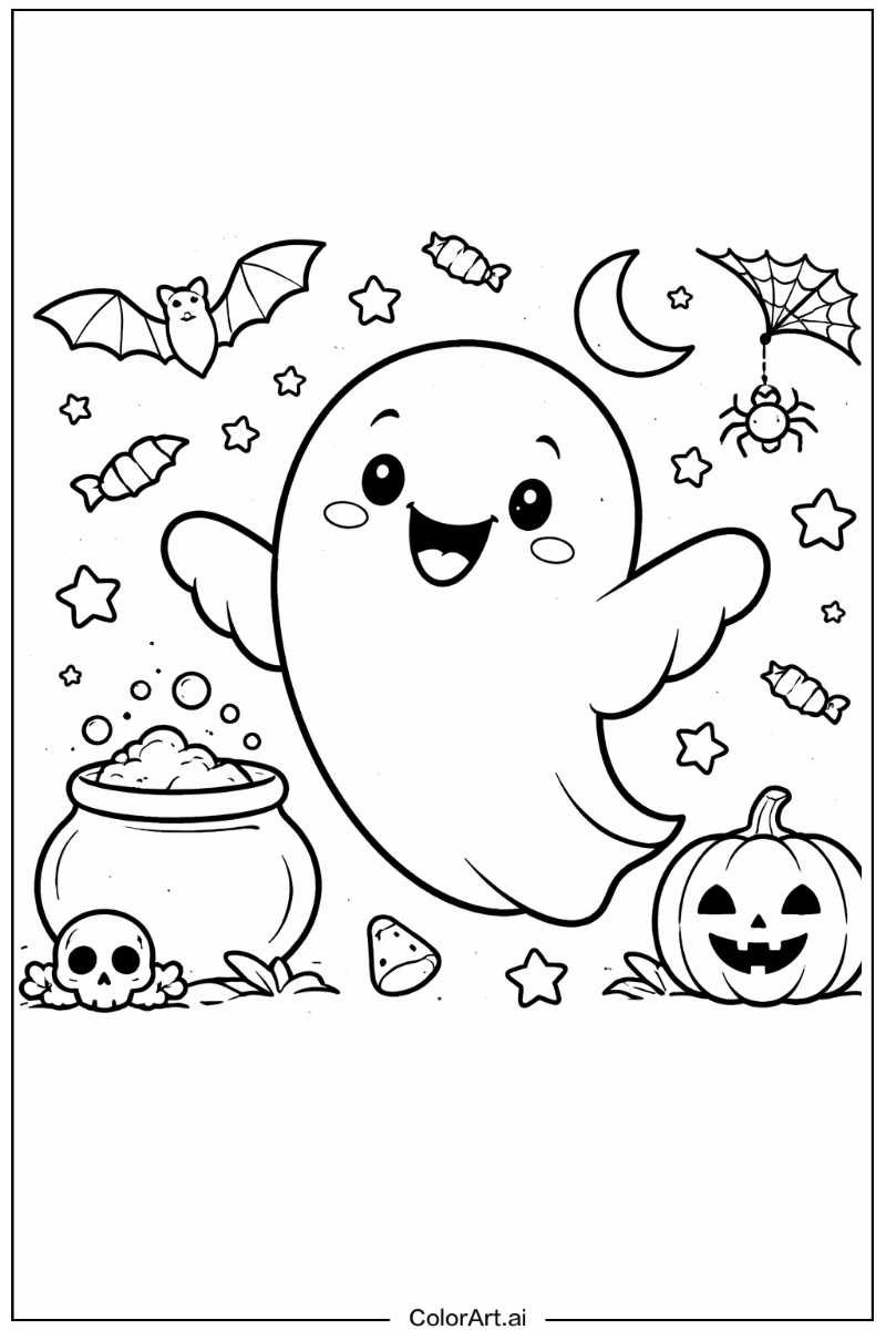 Cartoon ghost Ghost Design 2