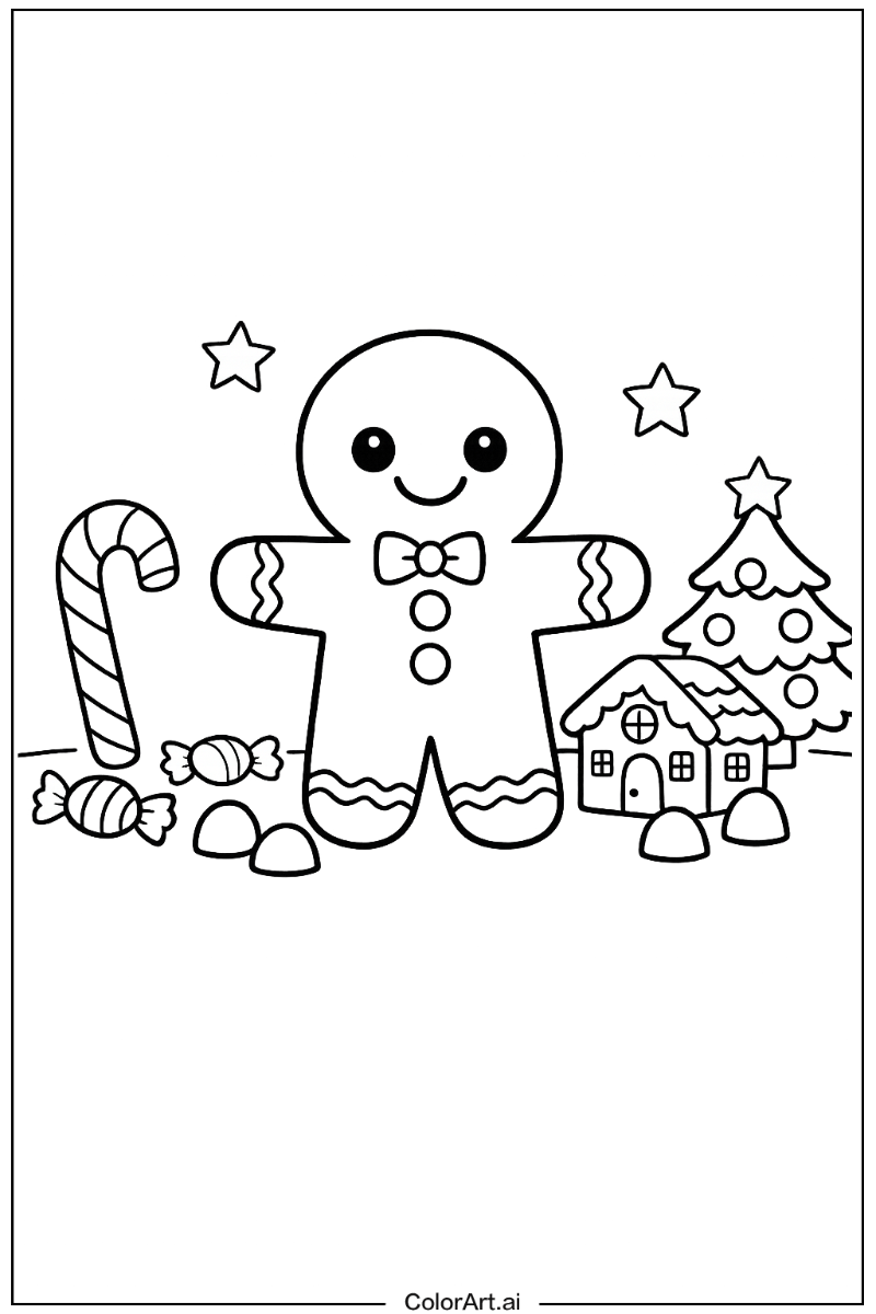 46 Free gingerbread man Coloring Pages