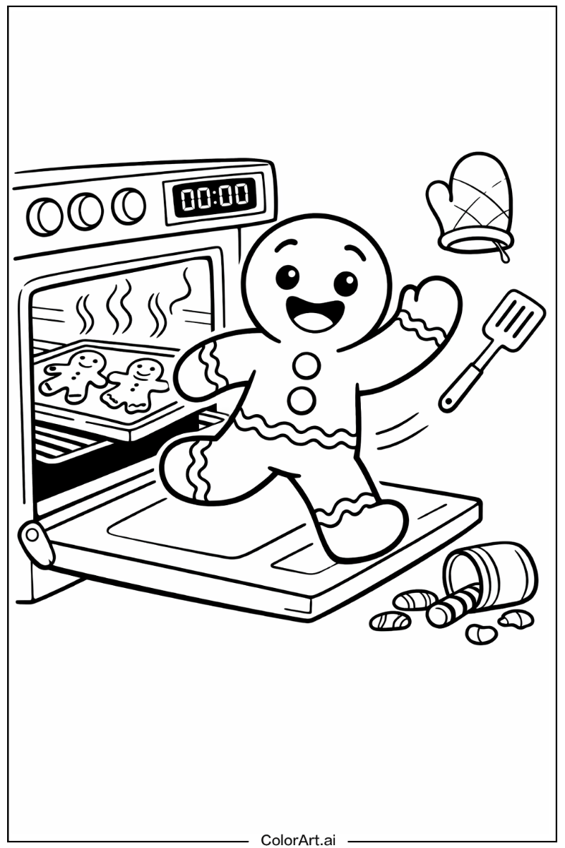 Gingerbread man oven escape Gingerbread man Design