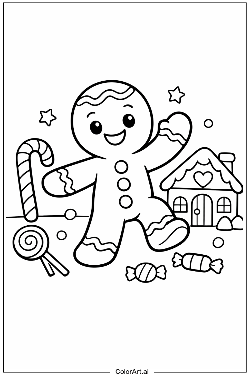 Gingerbread man cartoon style Gingerbread man Design