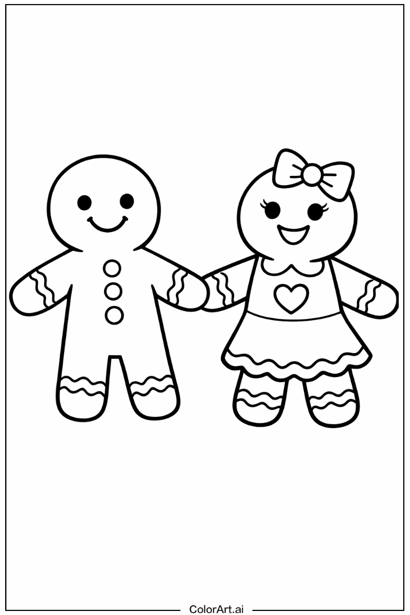 Gingerbread man with Gingerbread man with gingerbread woman Theme