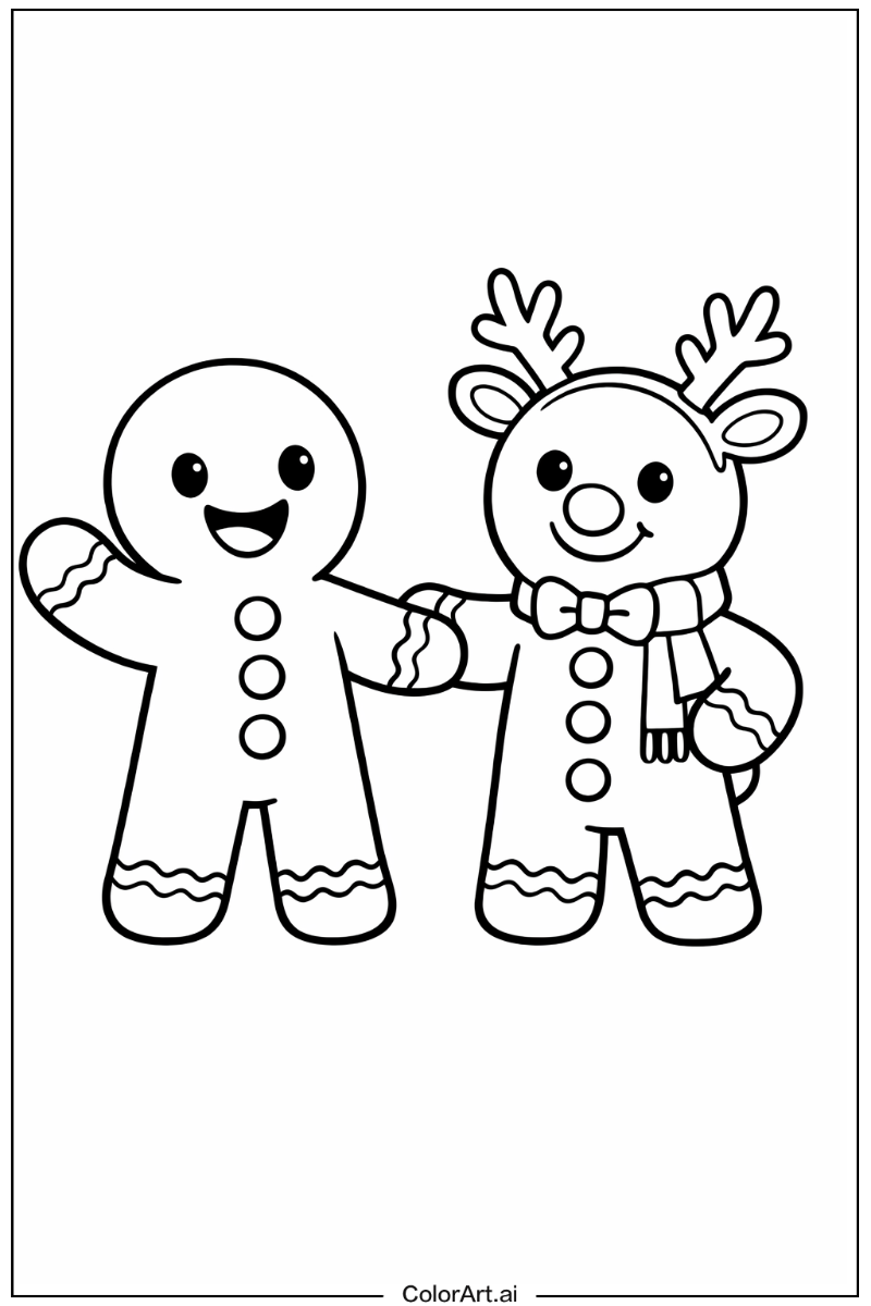 Gingerbread man and reindeer Gingerbread man Design