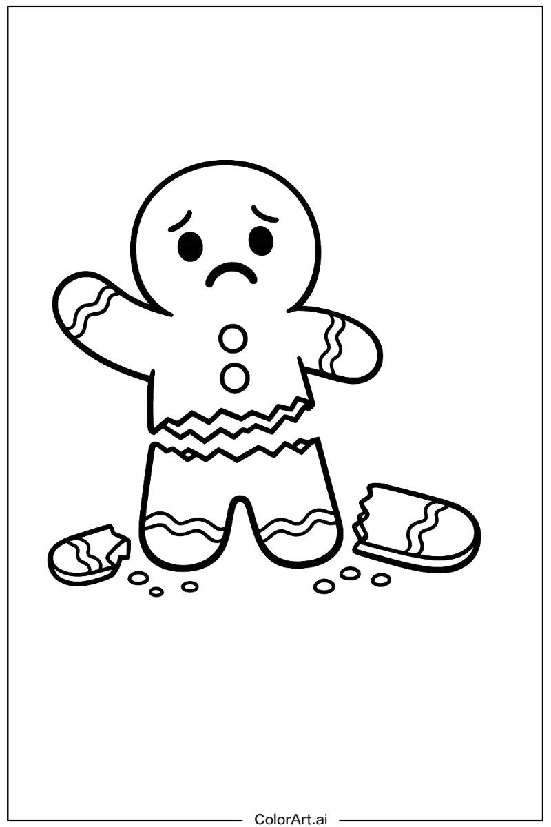 Gingerbread man broken cookie Gingerbread man Design 2
