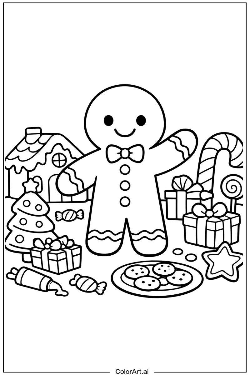 Gingerbread man icing decoration Gingerbread man Scene 2