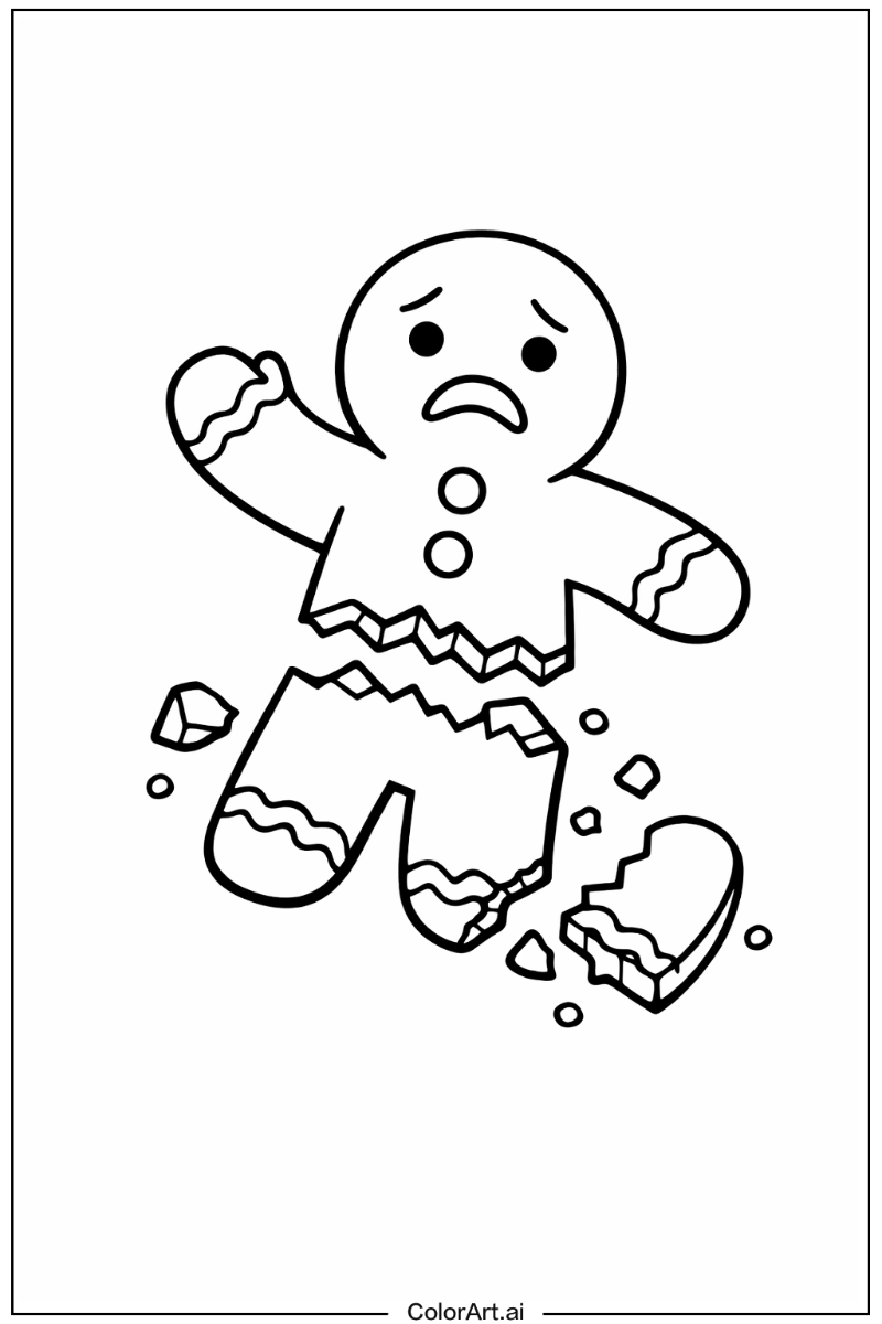 Gingerbread man broken cookie Gingerbread man Design