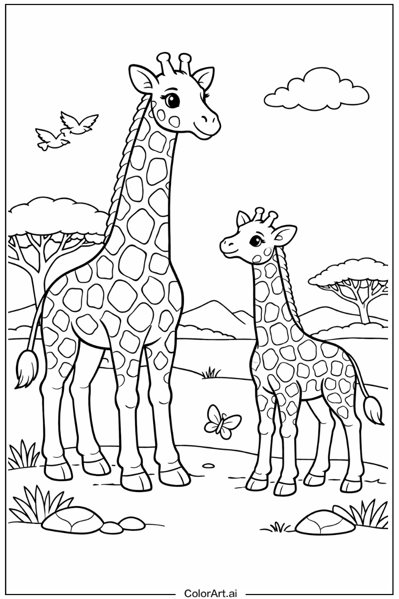 38 Free giraffe Coloring Pages
