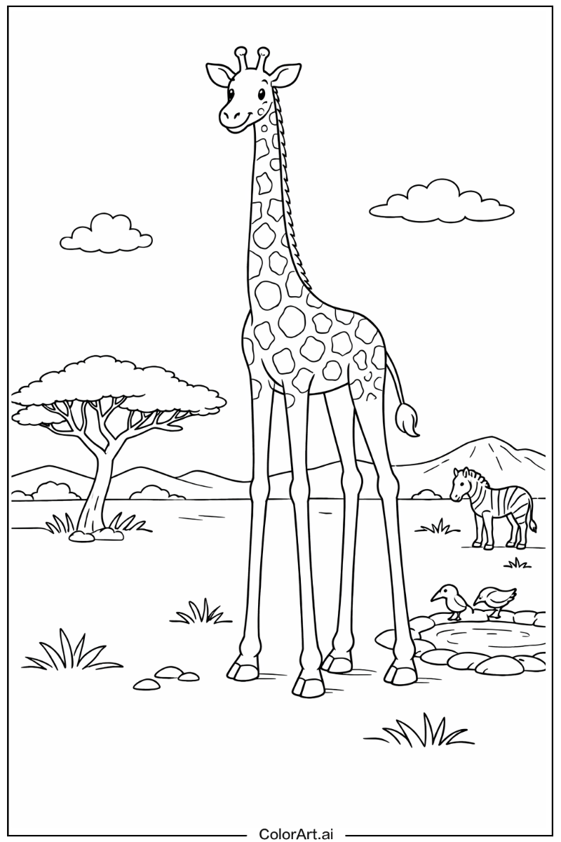 Long legs Giraffe Design