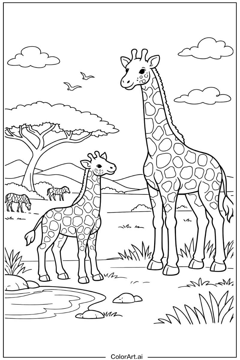 Savanna Giraffe Design