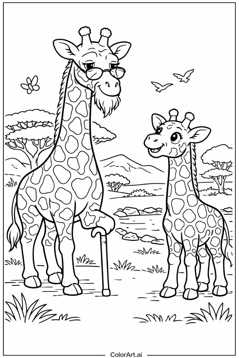 Elder giraffe Giraffe Design