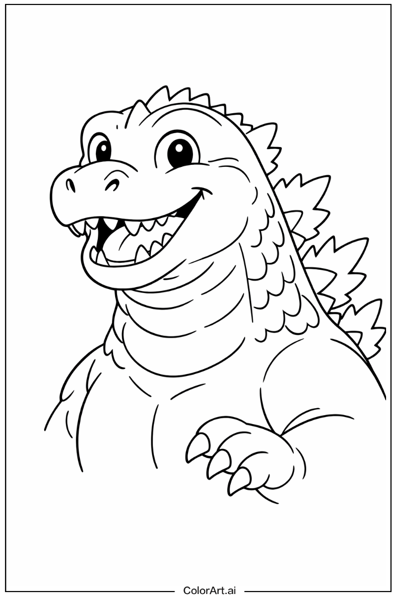 Happy Godzilla Portrait 3