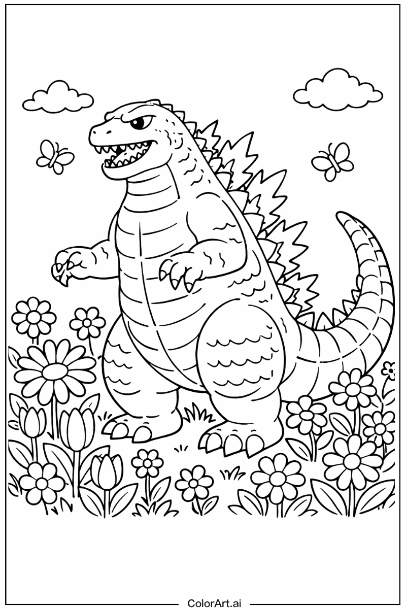 Godzilla in a Garden 5