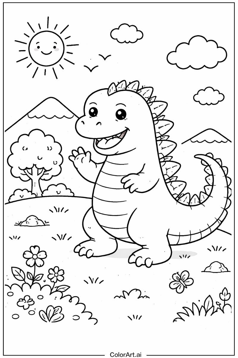 Godzilla Playing Outside 5