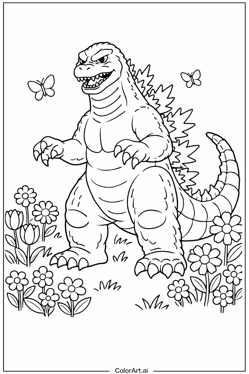 Godzilla in a Garden 6