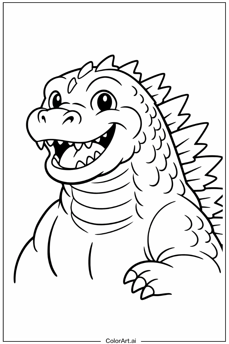 Happy Godzilla Portrait 6
