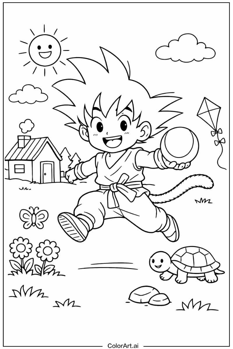 goku Playing Outside 2
