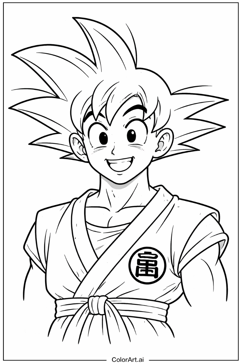 Happy goku Portrait