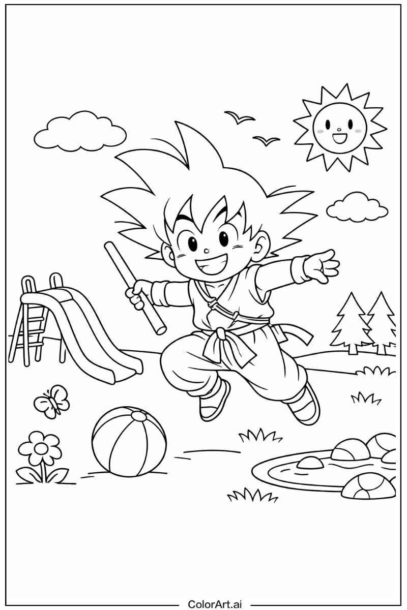 goku Playing Outside 3
