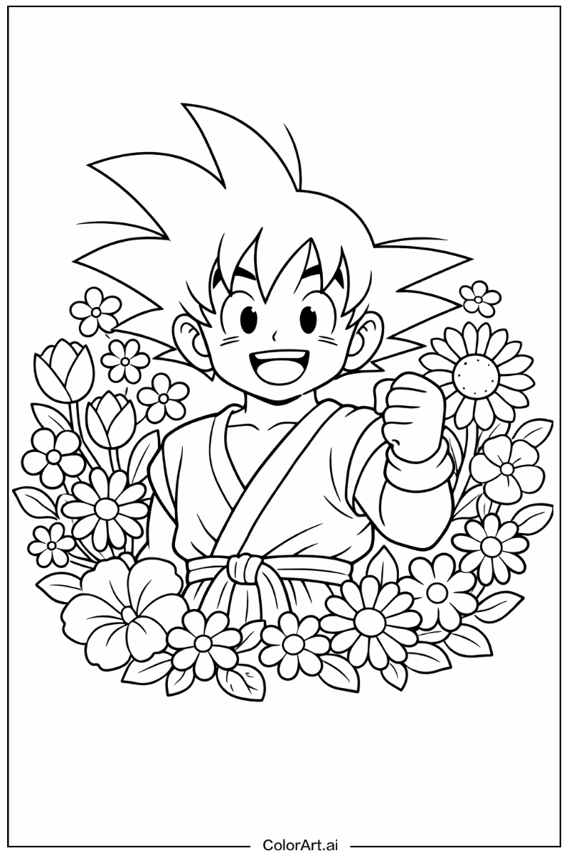 goku with Flowers 3