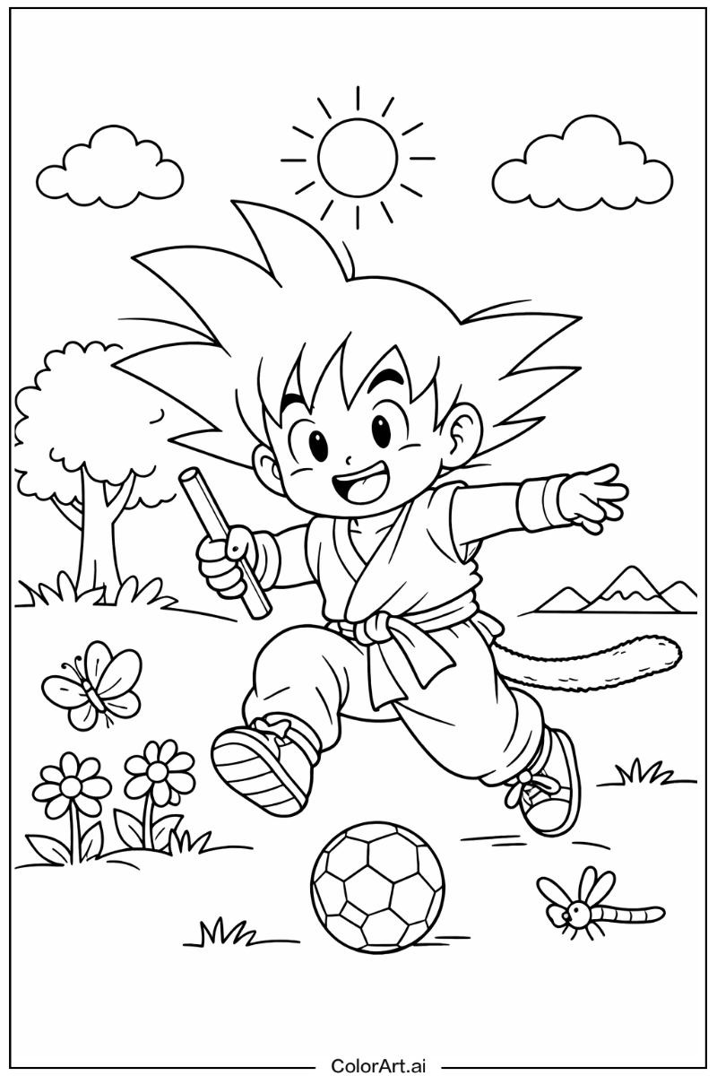goku Playing Outside