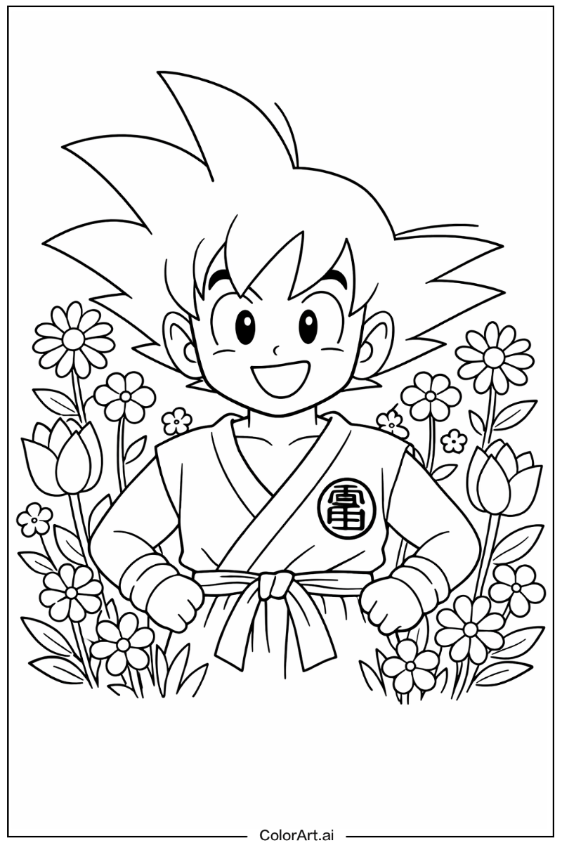 goku with Flowers 4