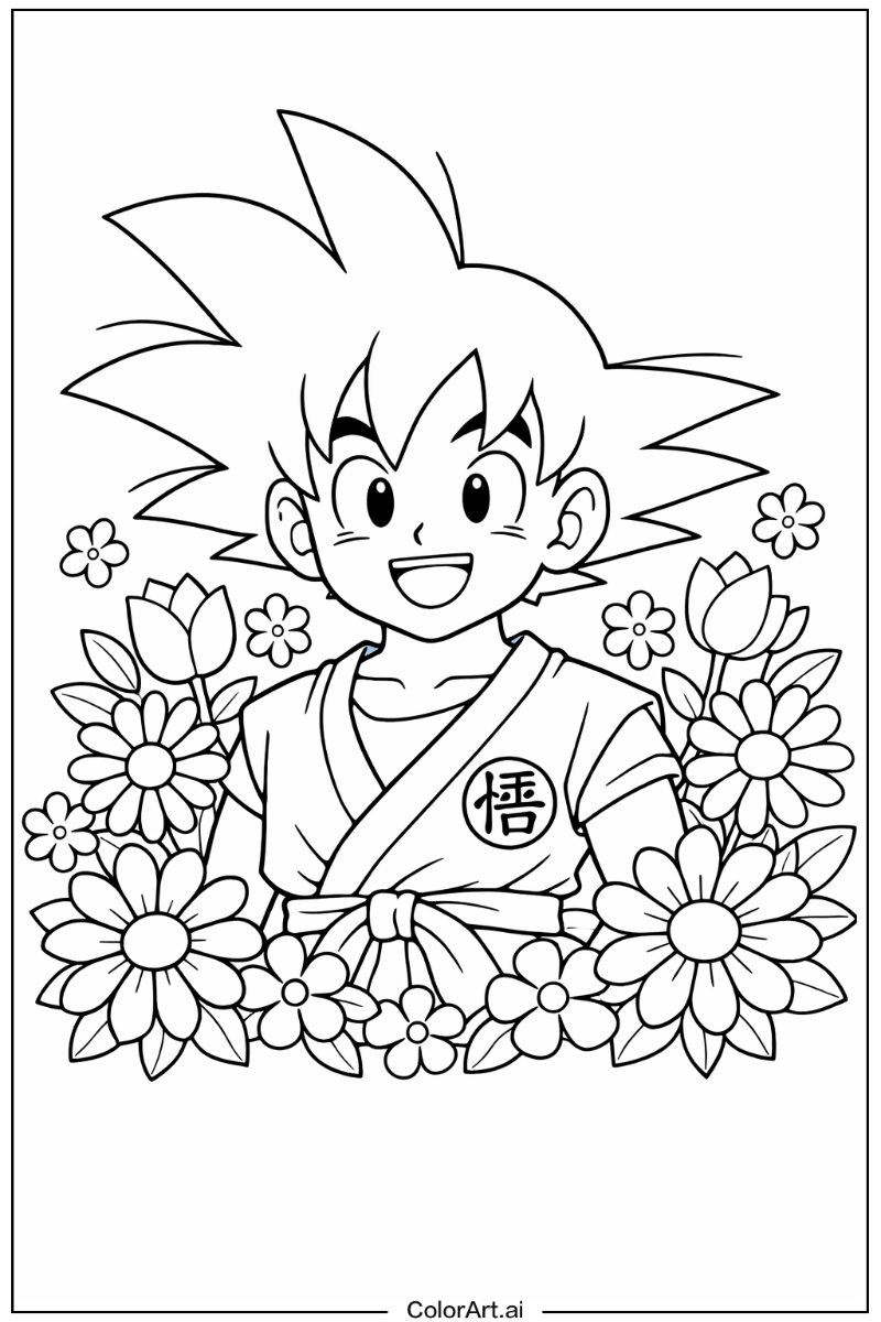 goku with Flowers 5