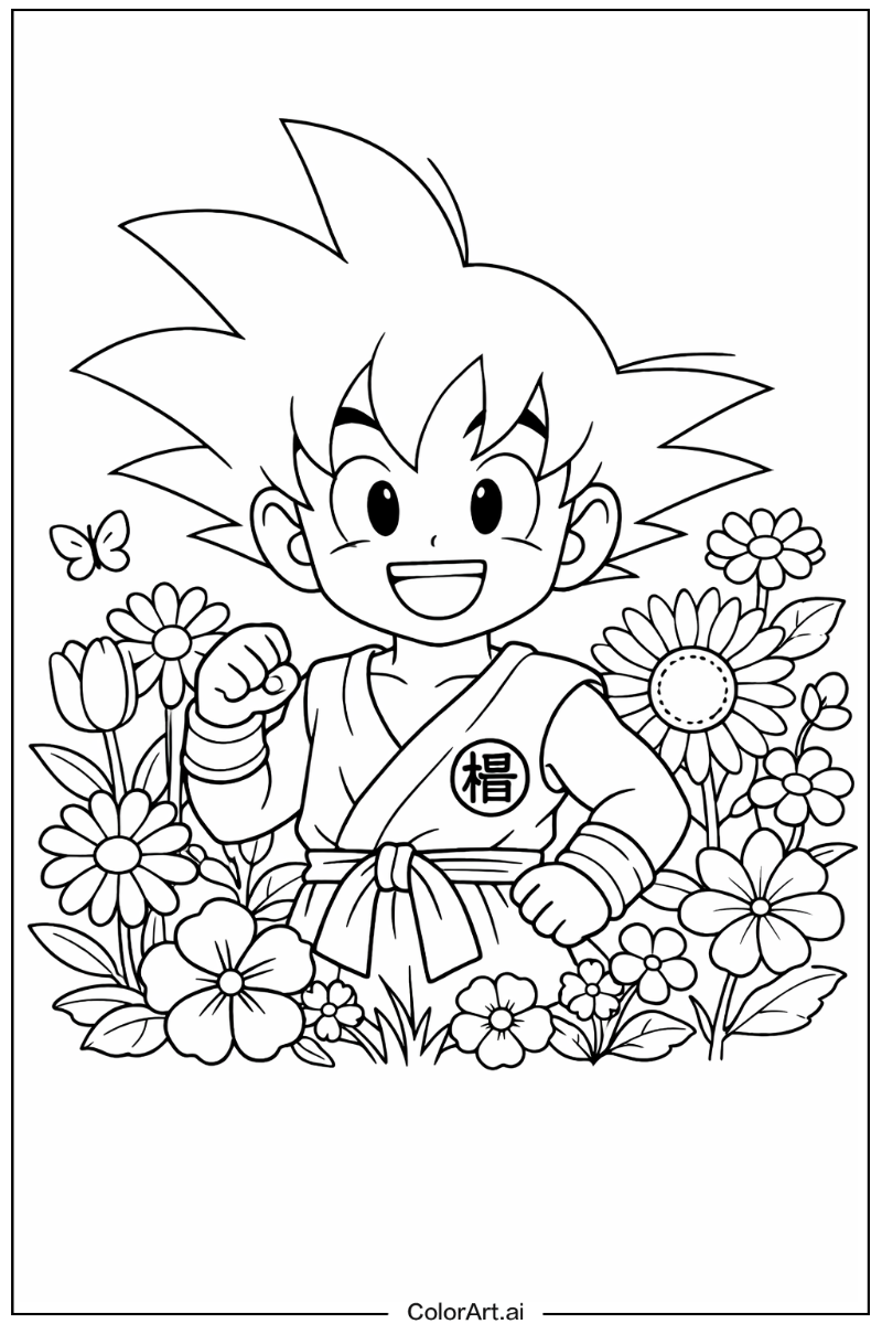 goku with Flowers 6
