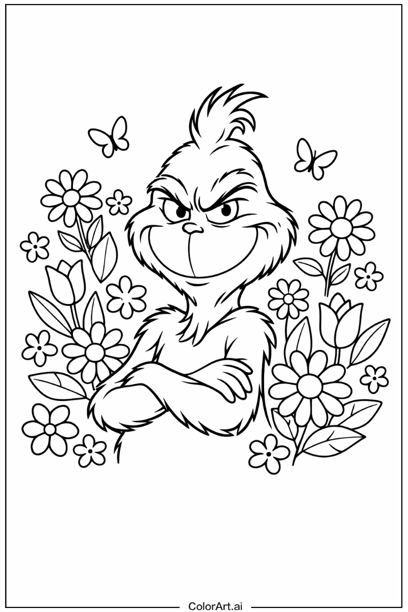 Grinch with Flowers 3