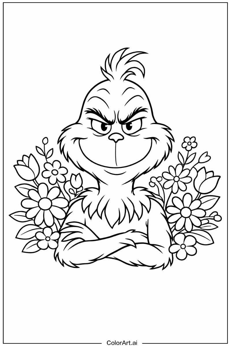 Grinch with Flowers 4