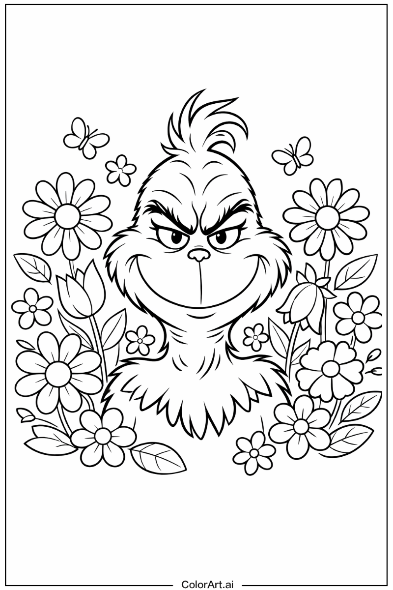 Grinch with Flowers 6